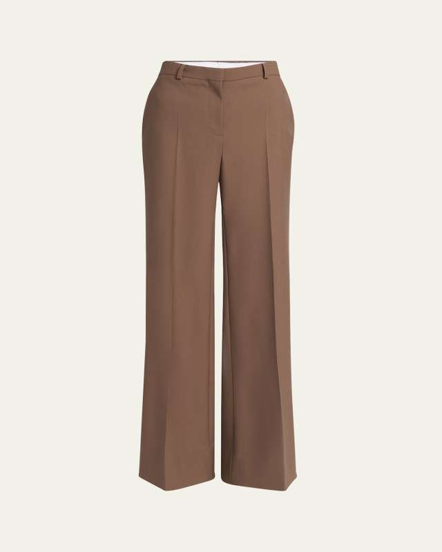 Flared Suiting Wool Trousers